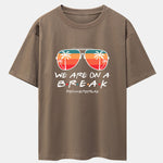 Sunglasses Palm Tree Print Drop Shoulder Oversize T-Shirt
