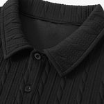Relax Fit Twisted Jacquard Polo Sweatshirt