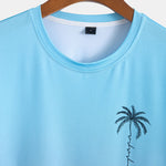 Regular Fit Palm Tree Gradient Print T-Shirt