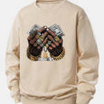 Money Hand Print Relax Fit Sweatshirt