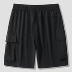 Solid Drawstring Cargo Shorts