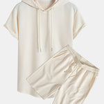 Striped Jacquard Hooded T-Shirt & Shorts