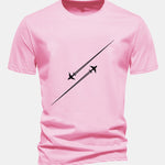 Regular Fit Fighter Jets Print Cotton T-Shirt