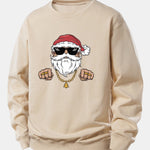 Hip Hop Santa Claus Print Relax Fit Sweatshirt