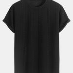 Twist Jacquard Arc Hem T-Shirt