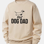 Hot Dog Dad Print Relax Fit Sweatshirt