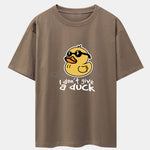 Yellow Duck With Sunglasses Print Drop Shoulder Oversize T-Shirt
