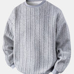 Relax Fit Twist Jacquard Crew Neck Sweatshirt & Twisted Jacquard Straight Leg Pants