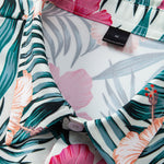 Tropical Flowers Print Button Up Shirt & Zip Pocket Swim Shorts