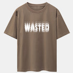 Wasted Print Drop Shoulder Oversize T-Shirt