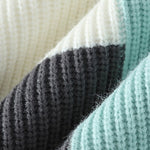 Color Block Crew Neck Sweater