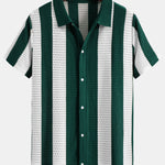 Striped Mesh Knit Shirt