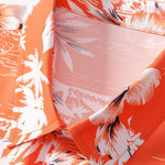 Palm Tree Tropical Flora Print Button Up Shirt