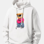 Hip Hop Bear Print Relax Fit Hoodie