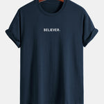 Regular Fit Believer Print Cotton T-Shirt