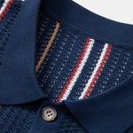 Stripe Crochet Button Up Shirt & Straight Leg Linen Pants