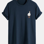 Regular Fit Duck You Print Cotton T-Shirt