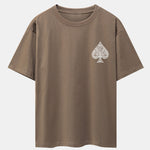 Ace Of Spades Print Drop Shoulder Oversize T-Shirt