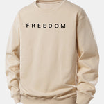 Freedom American Flag Print Relax Fit Sweatshirt