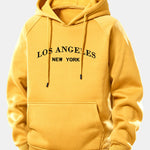 Los Angeles Print Drawstring Hoodie