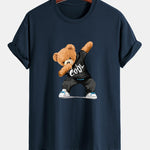 Regular Fit Cool Bear Print Cotton T-Shirt