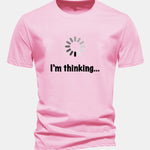 Regular Fit I'm Thinking Print Cotton T-Shirt