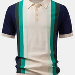 Striped Knitted Polo Shirt