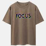Focus Glitch Print Drop Shoulder Oversize T-Shirt