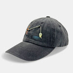 Interactive Fishing Embroidery Washed Baseball Cap