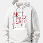 Cherry Blossom Slogan Print Relax Fit Hoodie