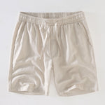 Linen Cotton Blend Drawstring Shorts
