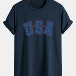 Regular Fit USA Print Cotton T-Shirt