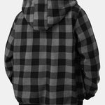 Teddy Lined Flannel Plaid Hoodie