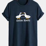 Regular Fit Goose Fist Bump Print Cotton T-Shirt
