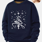 Christmas Jesus Print Teddy Fleece Lined Sweatshirt