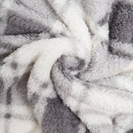 Men's Classic Plaid  Fluffy Faux Fur Single Pocket Button Lapel Jacket