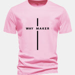 Regular Fit Way Maker Stripe Print Cotton T-Shirt
