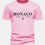 Regular Fit Monaco Slogan Cotton T-Shirt
