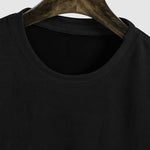 Men's Solid Color Suede Round Neck Short Sleeve T-shirt