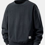 2 In 1 Crew Neck Stretch Corduroy Sweatshirt & Straight Leg Corduroy Pants