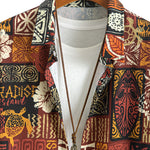 Pineapple Ethnic Hawaii Print Button Up Shirt