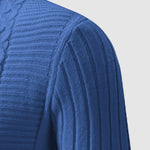 Men's Geometric Twist Slim Stand Collar Sweater