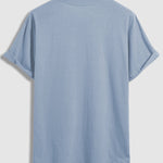 Men's solid color cotton basic round neck short-sleeved T-shirt