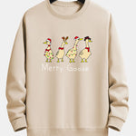 Christmas Duck Print Relax Fit Sweatshirt