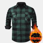 Flannel Fleece Lined Plaid Shirt With Pockets