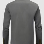 Men's Color Block Patchwork Casual Button-Down Long Sleeve Shirt