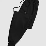 Men's plaid Wool Blend long-sleeved shirt basic base T-shirt casual sweatpants three-piece set