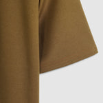 Men's solid color pique texture round neck short-sleeved T-shirt