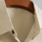 Men's Cotton Linen Lapel Short Sleeve Shirt