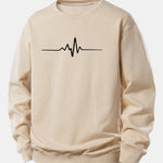 Heartbeat Print Relax Fit Sweatshirt